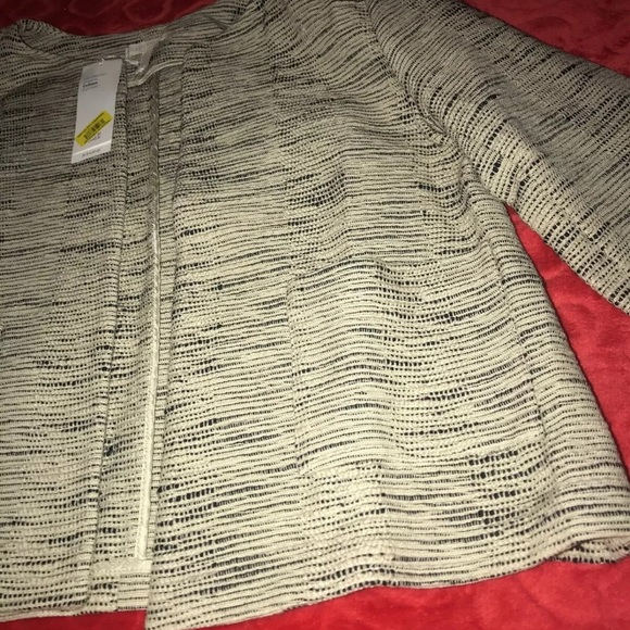 Eileen Fisher Natural Handloomed Cotton Furrows Round Neck Jacket Sz s/P248 NWT - Picture 2 of 11